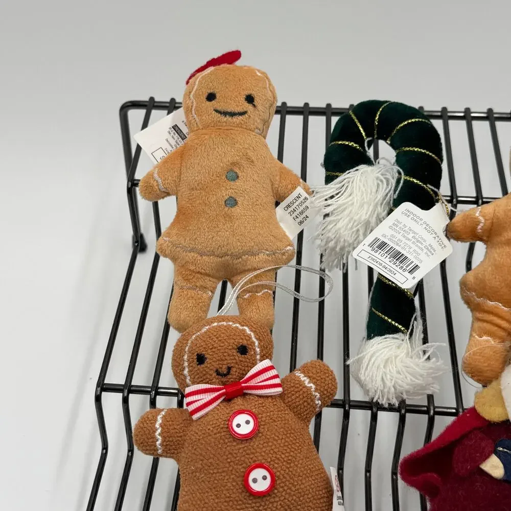 Gingerbread Plush  Candy‎ Cane Nativity Assorted Ornament Lot Holiday Decor New